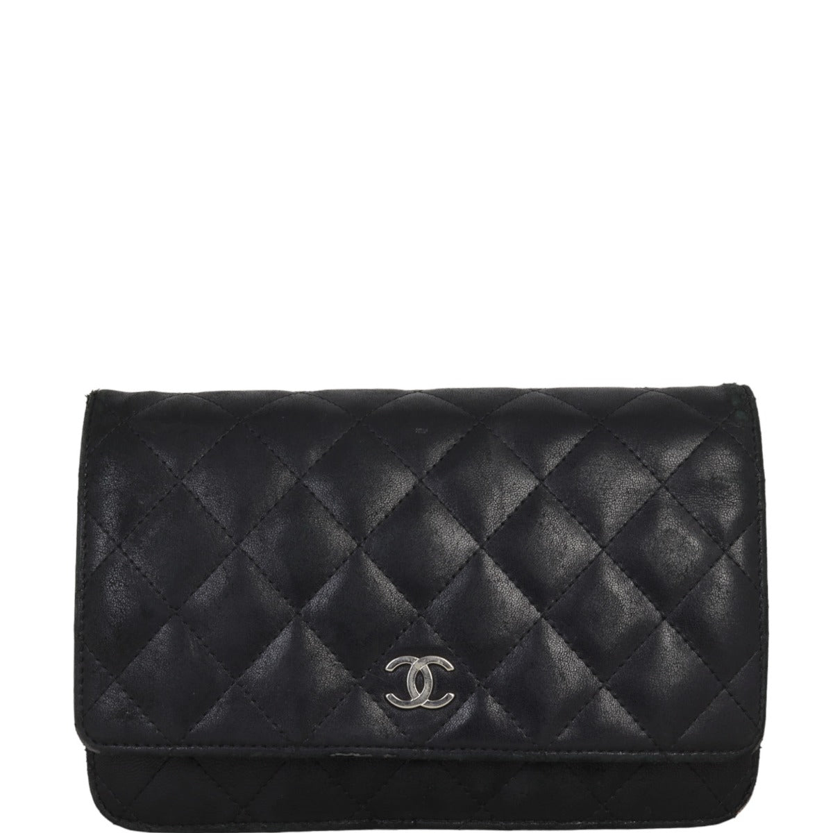 Chanel Mini Wallet on Chain | Black Diamond Quilted Lambskin