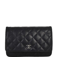 Chanel Mini Wallet on Chain | Black Diamond Quilted Lambskin