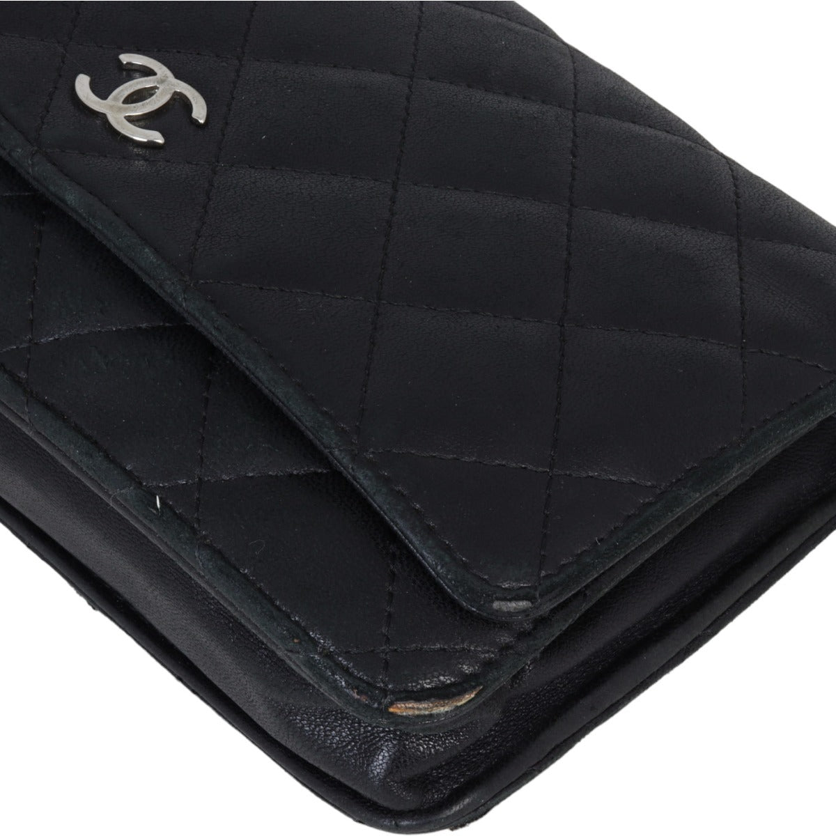 Chanel Mini Wallet on Chain | Black Diamond Quilted Lambskin