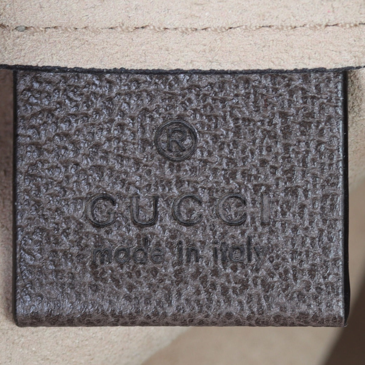 Gucci GG Supreme Medium Tote Interior Stamp