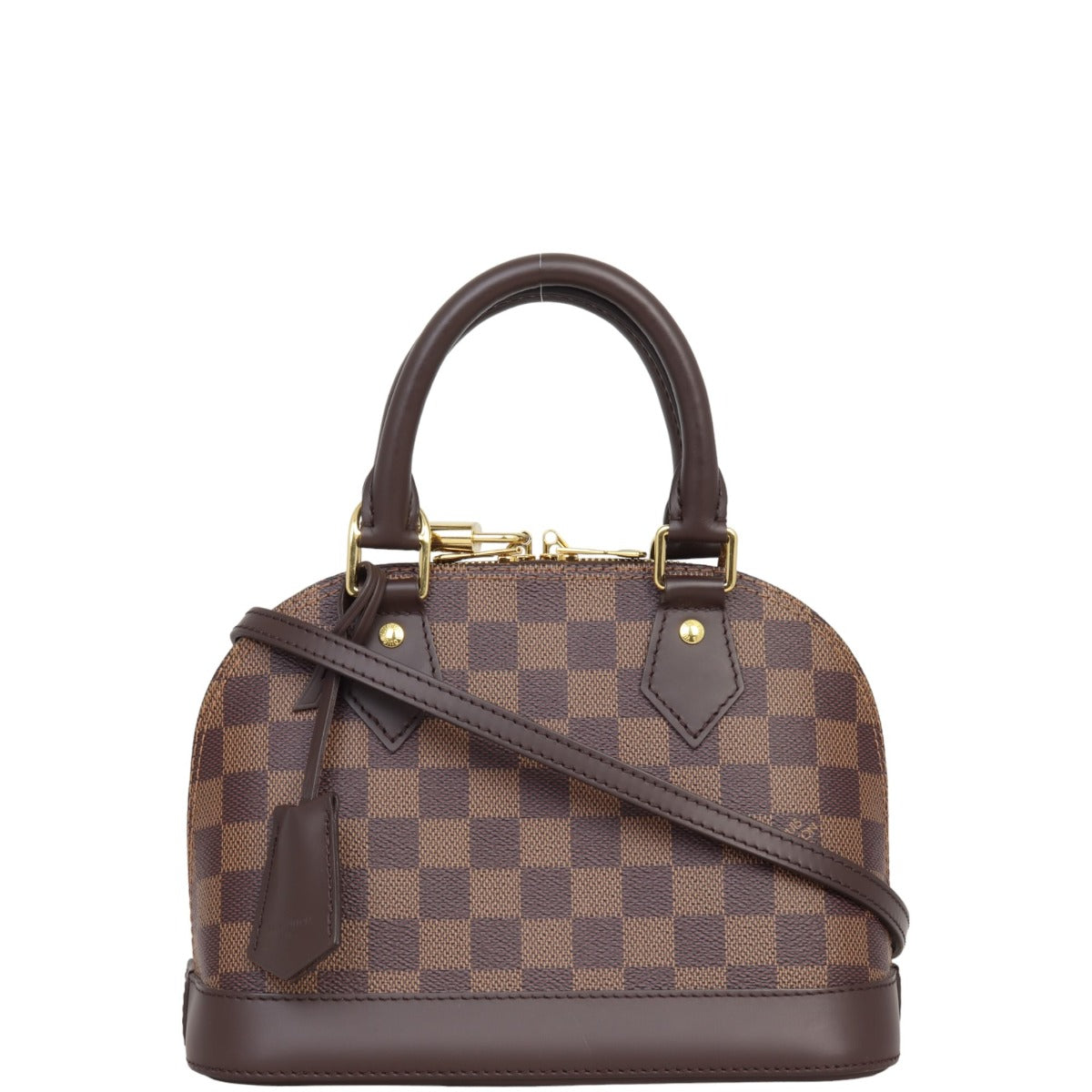 Louis Vuitton Alma BB Damier Ebene | Red Textile