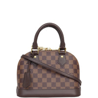 Louis Vuitton Alma BB Damier Ebene | Red Textile