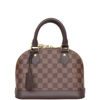 Louis Vuitton Alma BB Damier Ebene | Red Textile