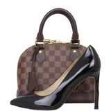 Louis Vuitton Alma BB Damier Ebene | Red Textile