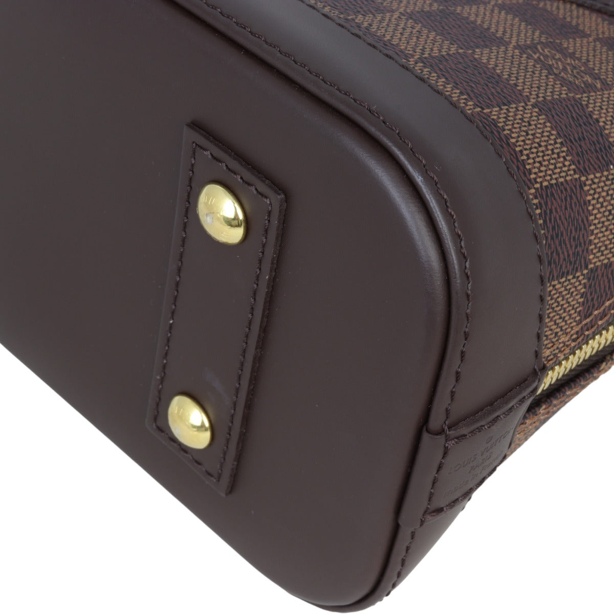 Louis Vuitton Alma BB Damier Ebene | Red Textile