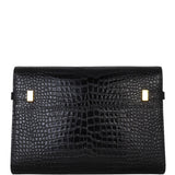 Saint Laurent Manhattan Shoulder Bag Medium Croc Embossed