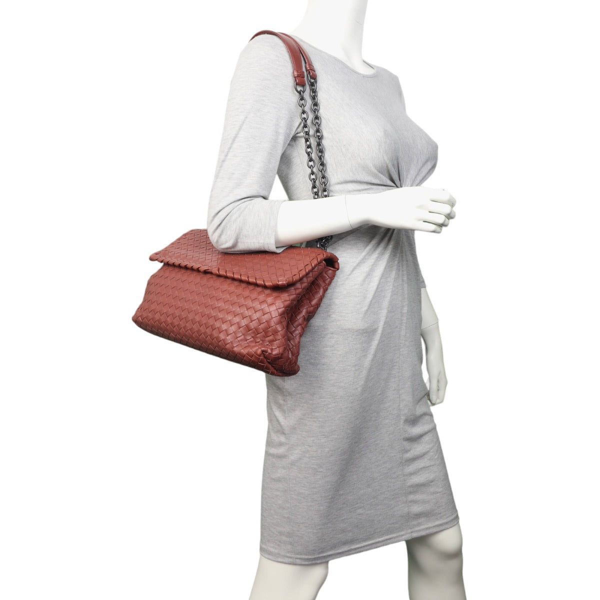 Bottega Veneta Intrecciato Olimpia Top Handle Medium