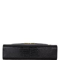 Saint Laurent Manhattan Shoulder Bag Medium Croc Embossed