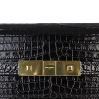 Saint Laurent Manhattan Shoulder Bag Medium Croc Embossed