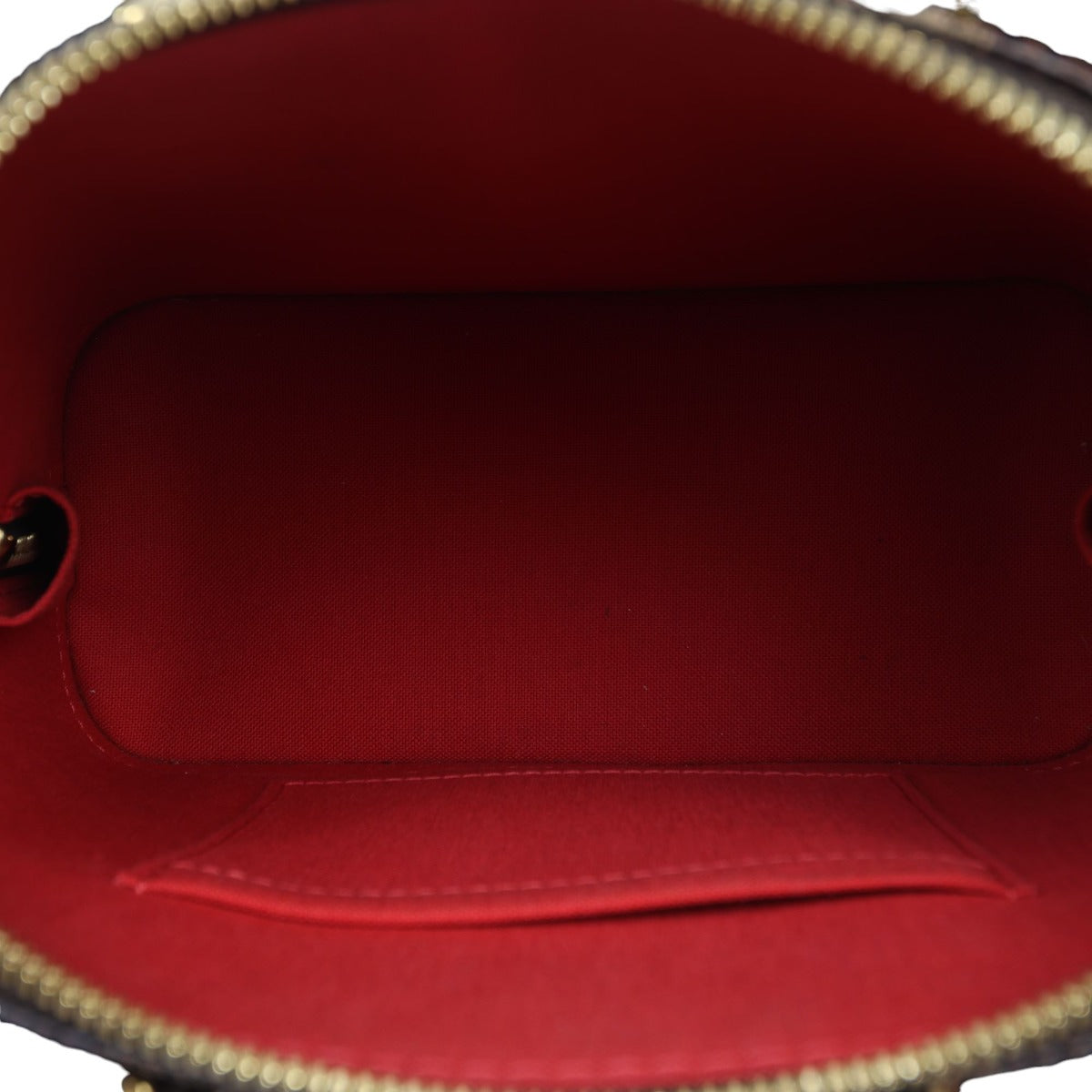 Louis Vuitton Alma BB Damier Ebene | Red Textile