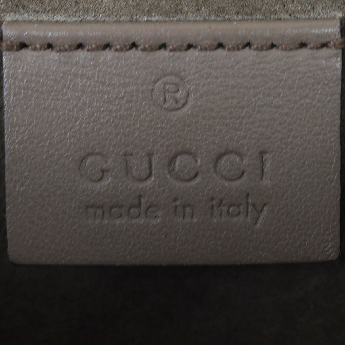 Gucci Dionysus GG Supreme Medium Shoulder Bag Interior Stamp