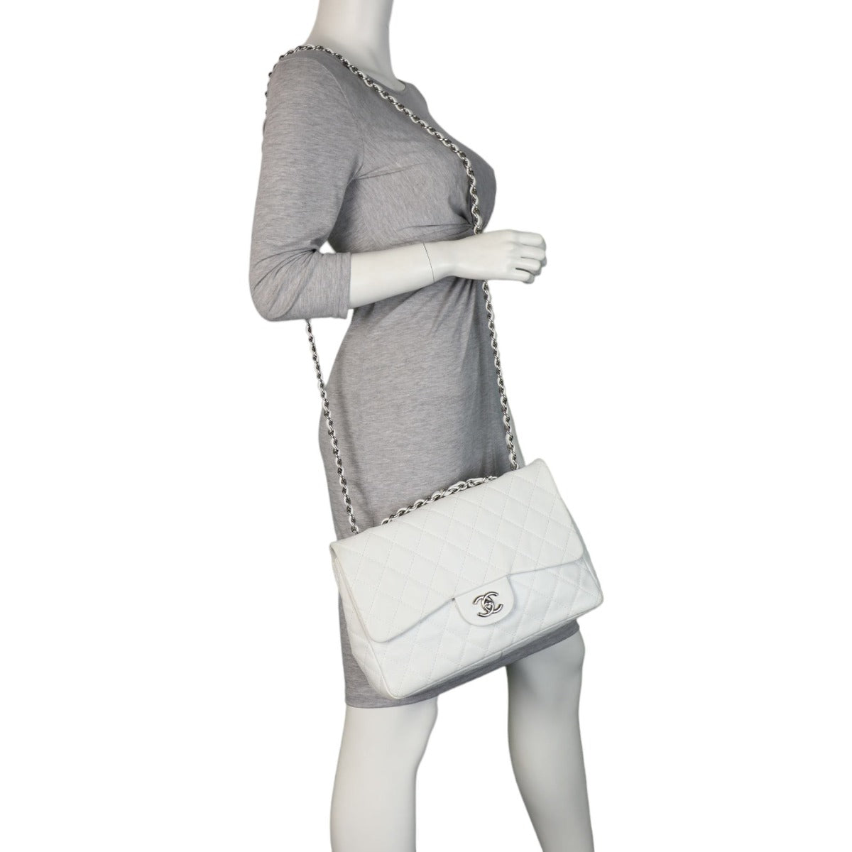 Chanel Classic Single Flap Jumbo | White