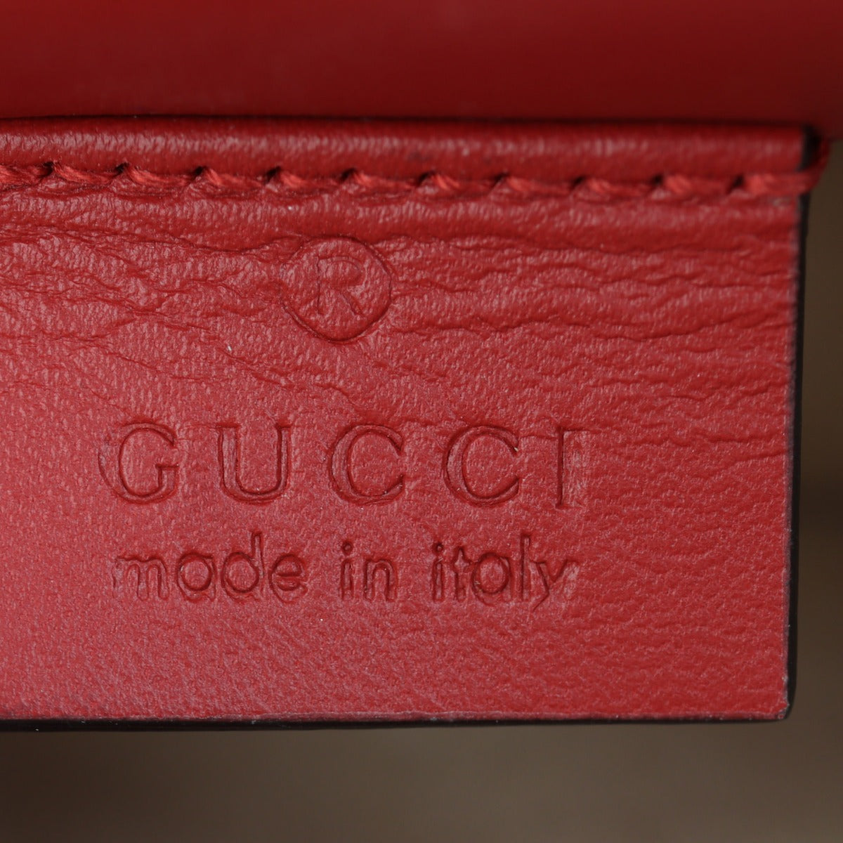 Gucci Sylvie Super Mini Bag Interior Stamp