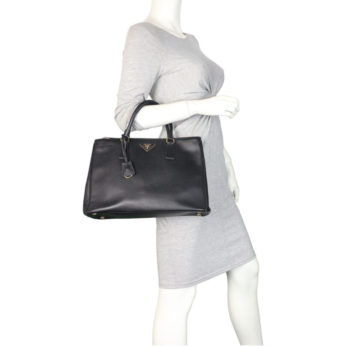 Prada Saffiano Lux Galleria Double Zip Tote Medium