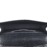 Saint Laurent Kate Tassel Clutch Croc-Embossed