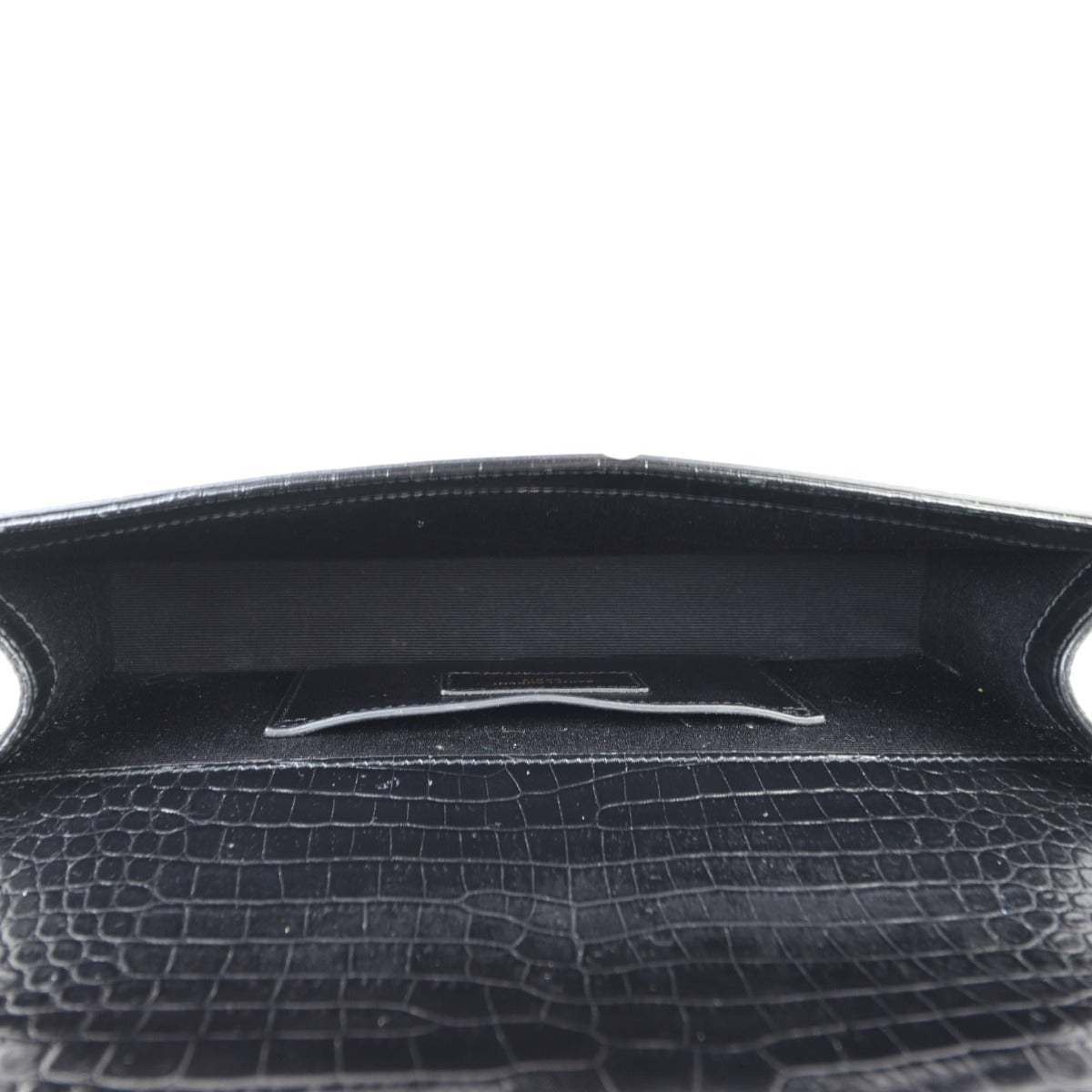 Saint Laurent Kate Tassel Clutch Croc-Embossed