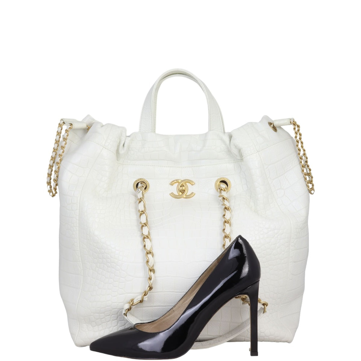 Chanel Shopping Tote Large Croc-Embossed