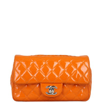Chanel Classic Flap Mini Rectangular Bag Patent | Orange