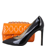 Chanel Classic Flap Mini Rectangular Bag Patent | Orange