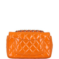 Chanel Classic Flap Mini Rectangular Bag Patent | Orange