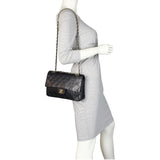 Chanel Classic Double Flap Medium | Black Vintage Lambskin