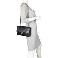 Chanel Classic Double Flap Medium | Black Vintage Lambskin