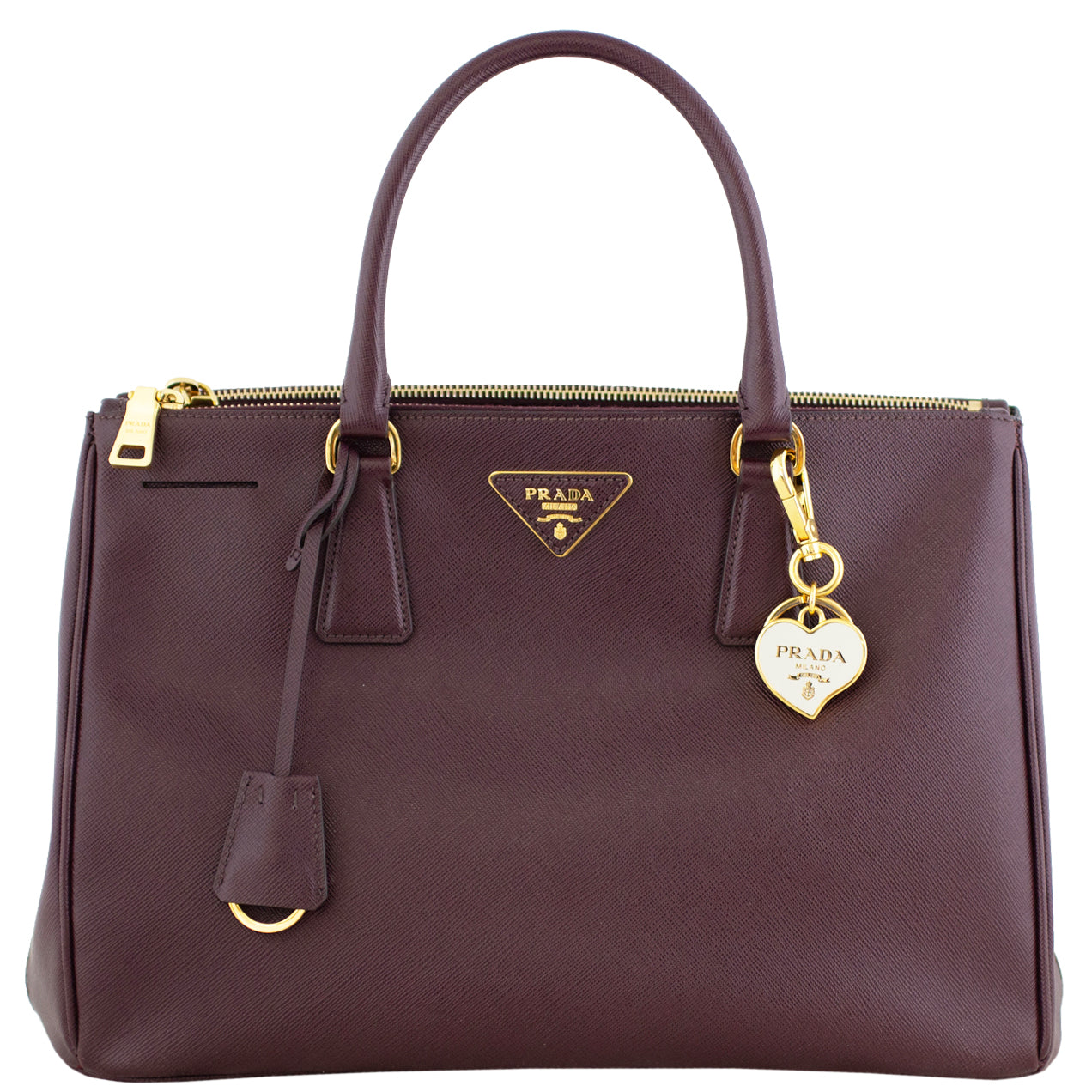 Prada Saffiano Lux Galleria Double Zip Tote Medium Front