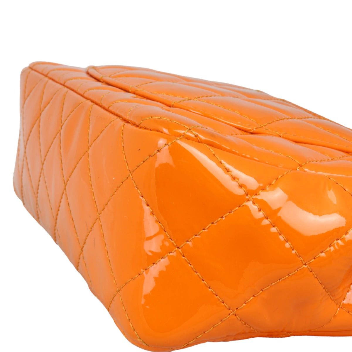 Chanel Classic Flap Mini Rectangular Bag Patent | Orange