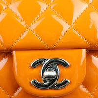 Chanel Classic Flap Mini Rectangular Bag Patent | Orange