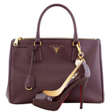 Prada Saffiano Lux Galleria Double Zip Tote Medium