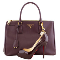 Prada Saffiano Lux Galleria Double Zip Tote Medium