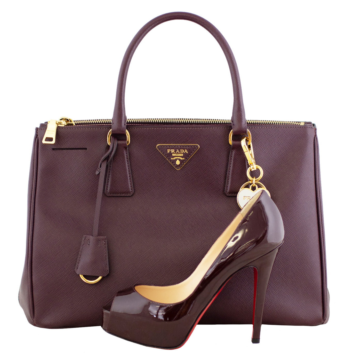 Prada Saffiano Lux Galleria Double Zip Tote Medium