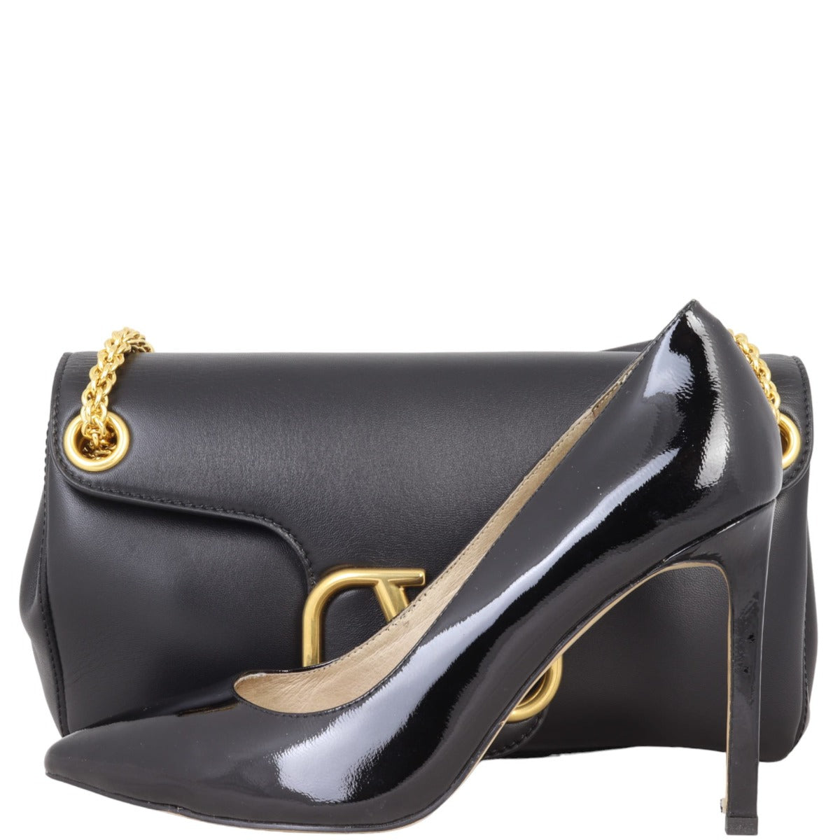 Valentino VLogo Stud Sign Shoulder Bag