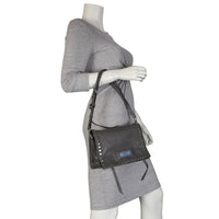 Prada Etiquette Studded Glace Calfskin Messenger Bag