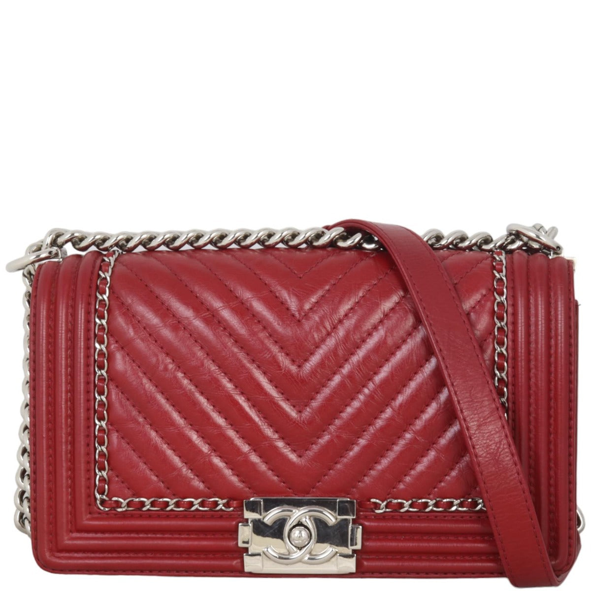 Chanel Boy Old Medium Chevron Chain