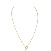 Tiffany & Co Elsa Peretti Open Heart 18k Yellow Gold Pearl Lariat Necklace