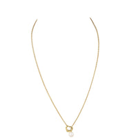 Tiffany & Co Elsa Peretti Open Heart 18k Yellow Gold Pearl Lariat Necklace