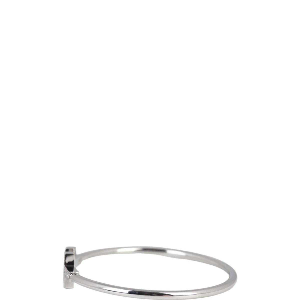 Tiffany & Co T Wire 18k White Gold Diamond Bracelet