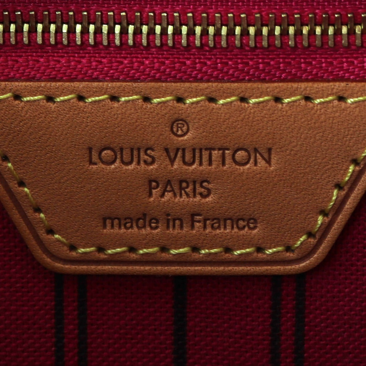 Louis Vuitton Neverfull PM Monogram Interior Stamp