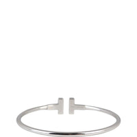 Tiffany & Co T Wire 18k White Gold Diamond Bracelet