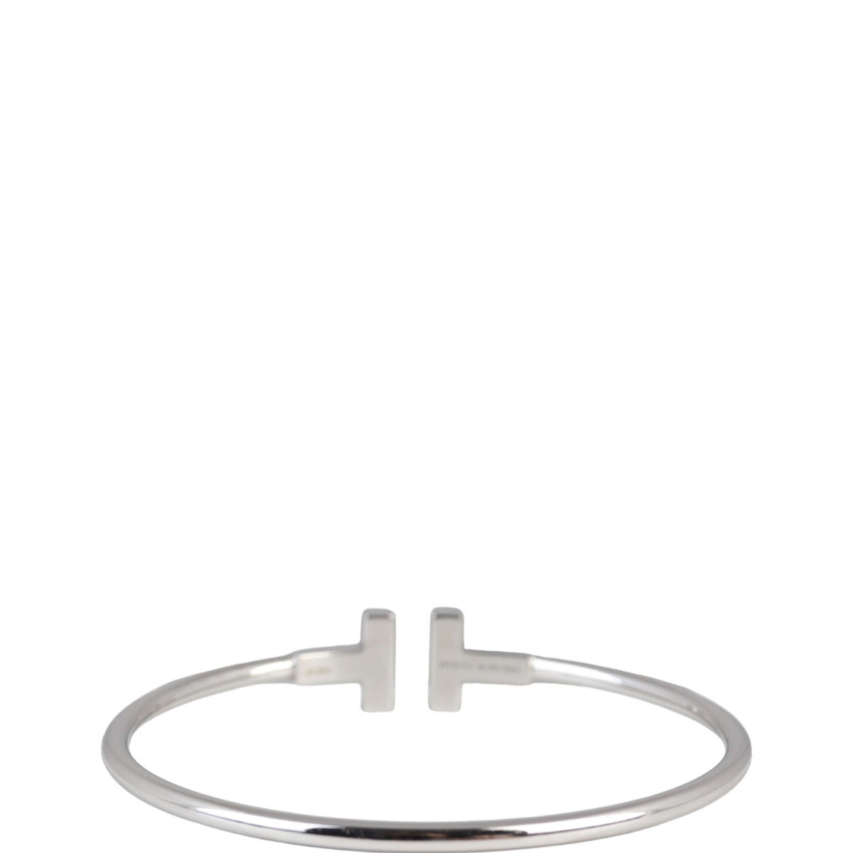 Tiffany & Co T Wire 18k White Gold Diamond Bracelet