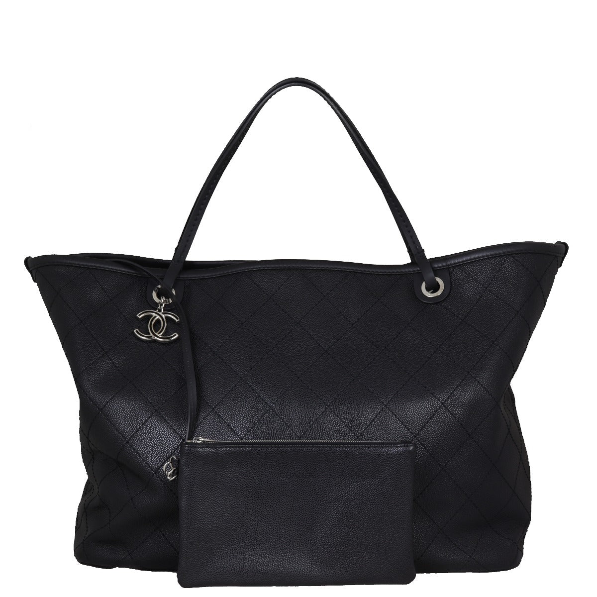 Chanel Caviar Fever XL Tote Front With Pouch