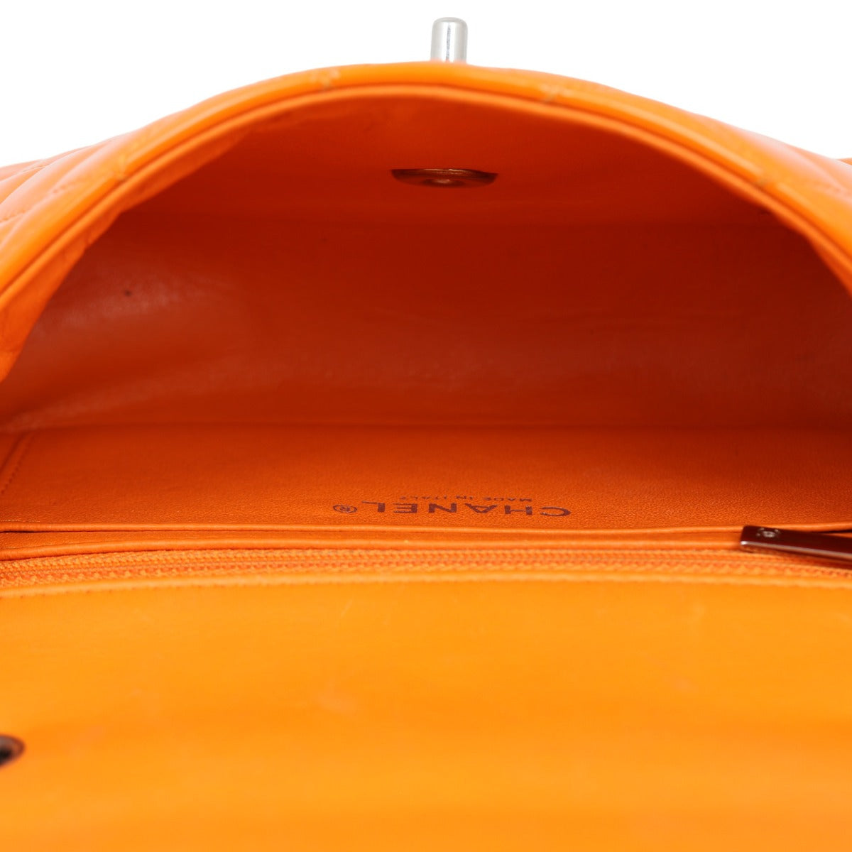 Chanel Classic Flap Mini Rectangular Bag Patent | Orange