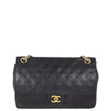 Chanel Classic Double Flap Medium | Black Vintage Gold Hardware