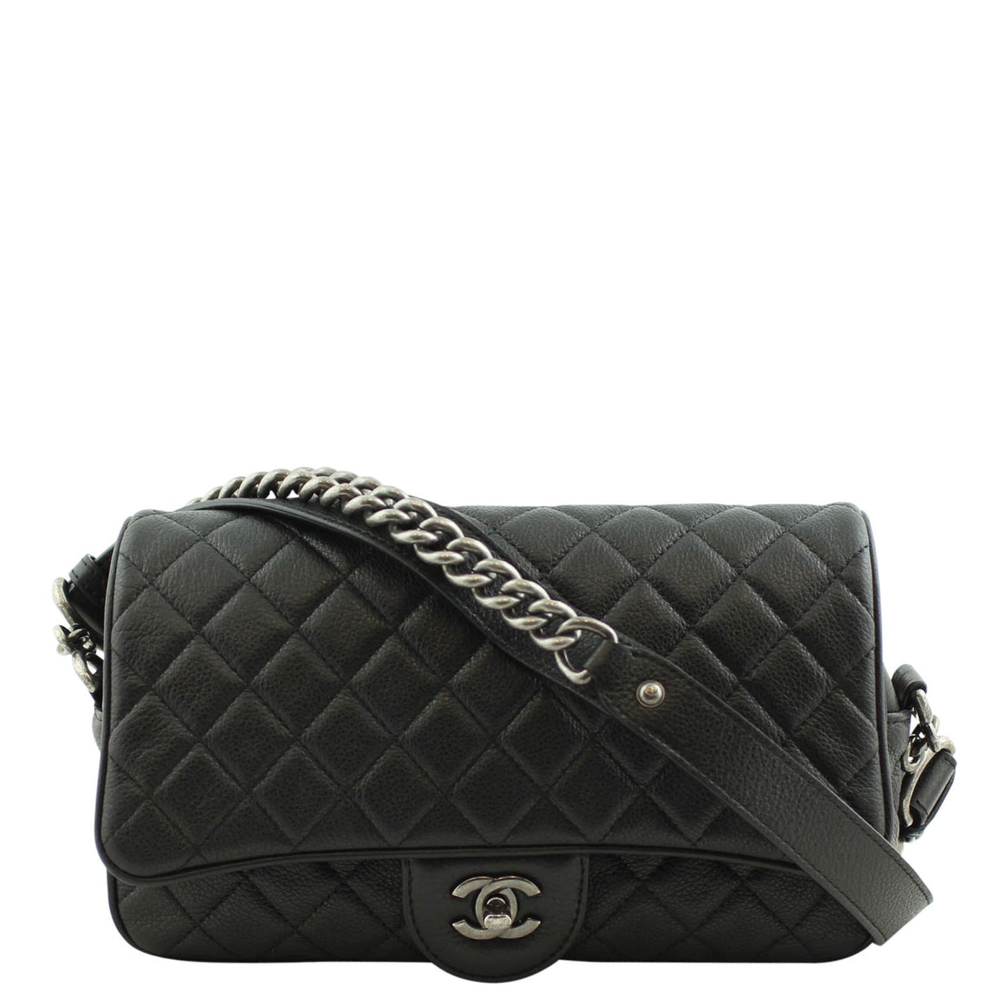 Chanel Medium Chain Classic Flap Bag Front