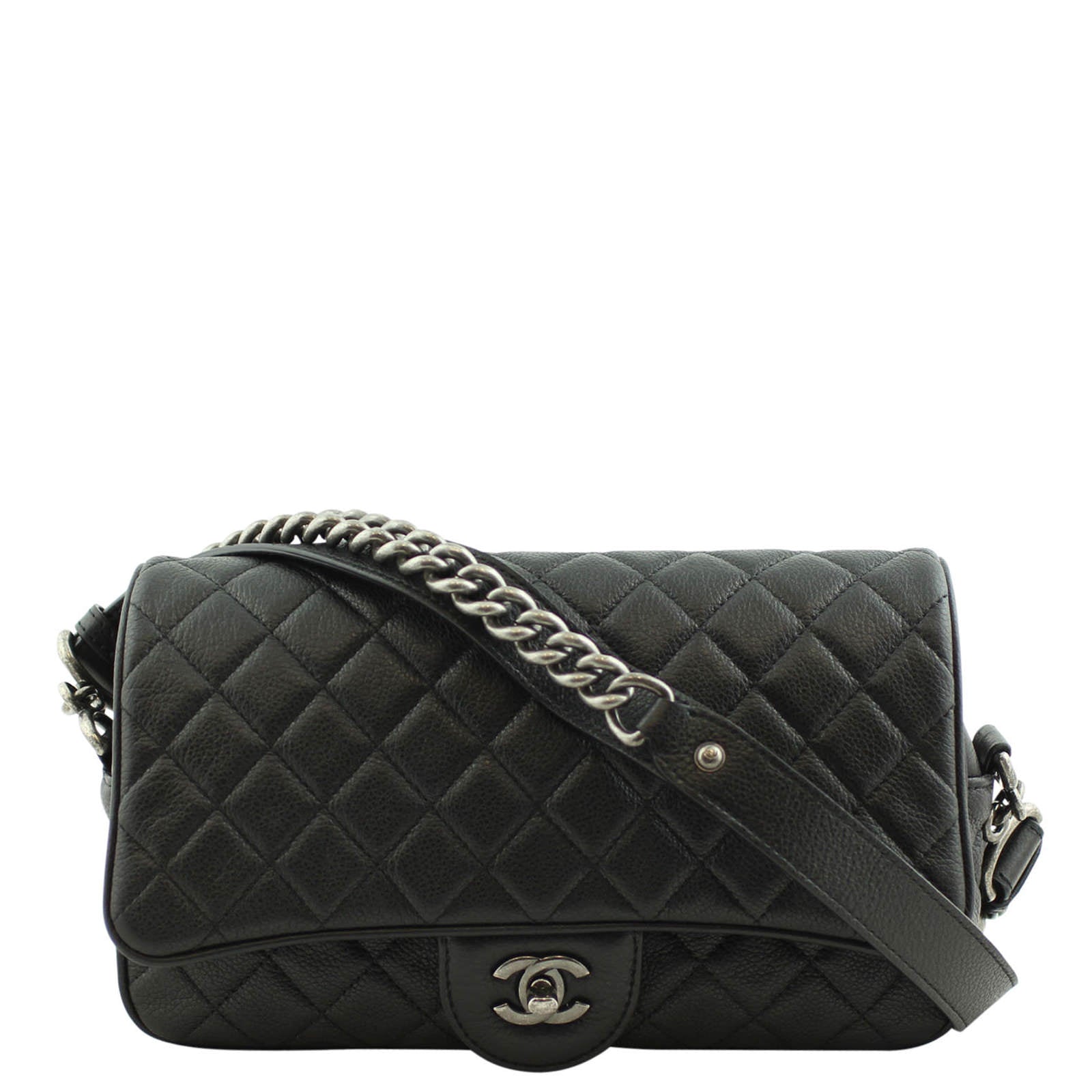 Chanel Medium Chain Classic Flap Bag Front