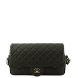Chanel Medium Chain Classic Flap Bag Front No Strap