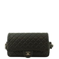 Chanel Medium Chain Classic Flap Bag Front No Strap