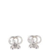 Gucci Interlocking G 18k White Gold Stud Earrings