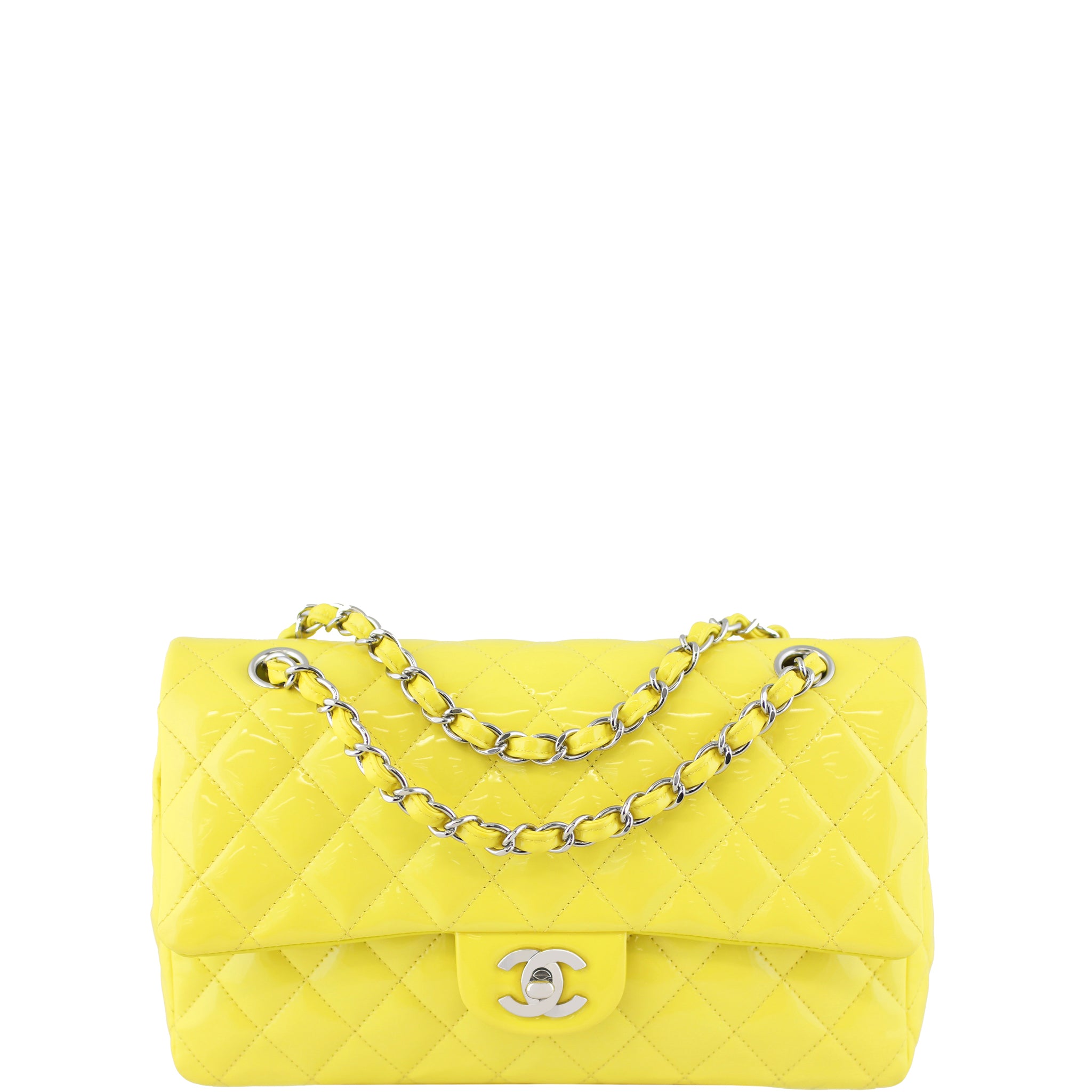 Chanel Classic Double Flap Medium Patent Front